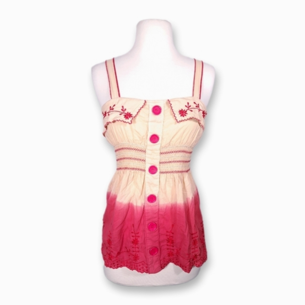 Tops Magazine Women Tank Top Tie Dye Relaxed Fit Sleeveless Spandex Tank Pink-S